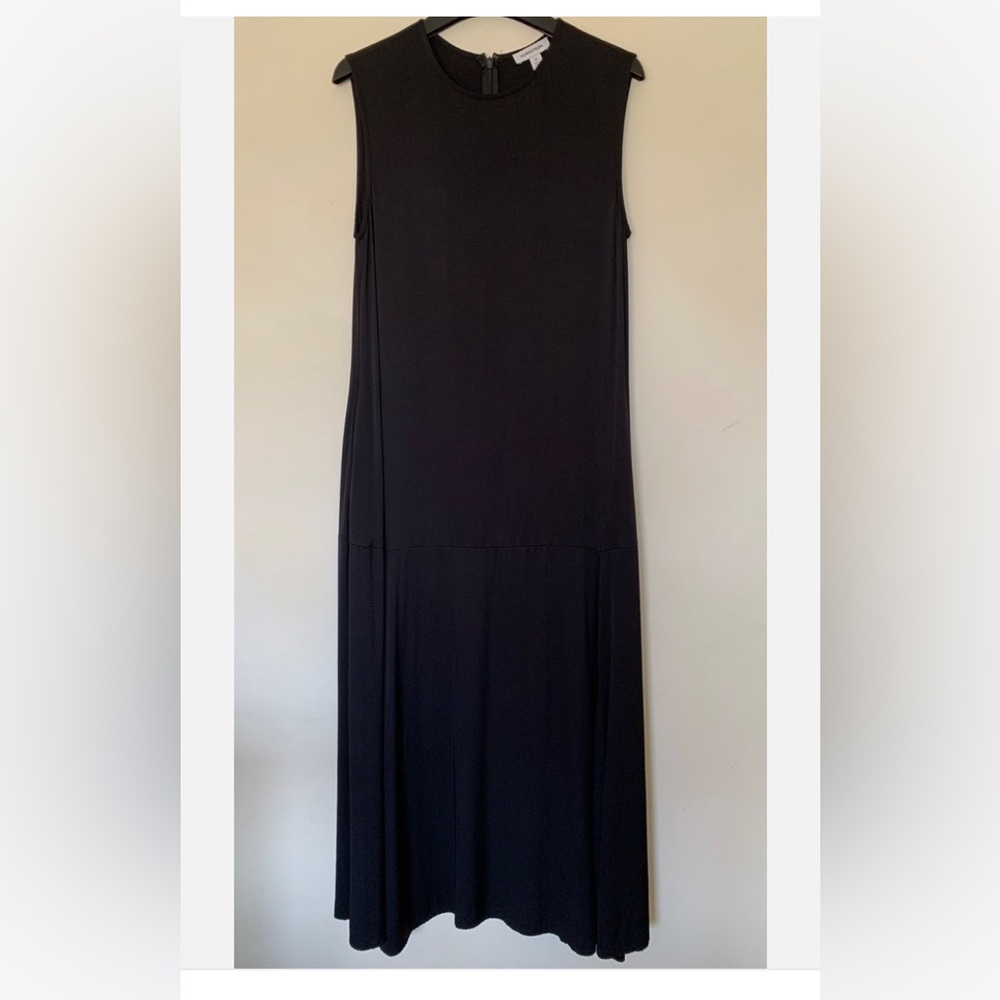 Nordstrom Brand Classic Sleeveless Fit & Flare Midi / Maxi Dress in Black
